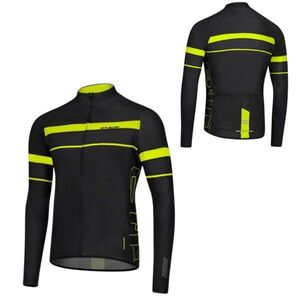Pánský cyklistický dres s dlouhým rukávem Etape Comfort 2.0 černá/žlutá fluo 3XL obraz