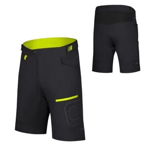 Volné pánské cyklokalhoty Etape Freedom 3.0 černá/limeta 3XL obraz