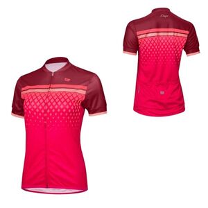 Dámský cyklistický dres s krátkým rukávem Etape Diamond bordeaux/růžová XL obraz