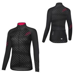 Dámský cyklistický dres s dlouhým rukávem Etape Gaia 2.0 černá/růžová XXL obraz
