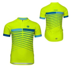 Dětský cyklo dres Etape Lucky žlutá fluo/modrá 152/158 obraz