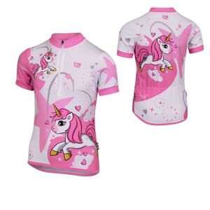 Dětský cyklo dres Etape Rio bílá/růžová (jednorožec) 140/146 obraz