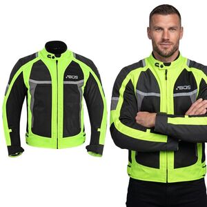 Pánská letní moto bunda BOS Libera Neon 5XL obraz