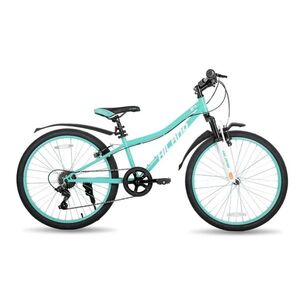 Juniorské horské kolo Hiland Climber 24" • 140-160 cm 12, 5" (140-160 cm) tyrkysová obraz
