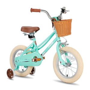 Dětské kolo Joystar Retro 14" s košíkem • 92-120 cm mentolová obraz