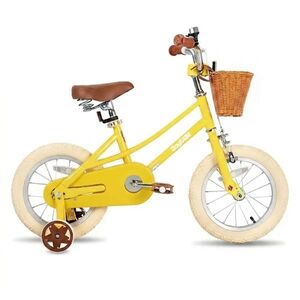 Dětské kolo Joystar Retro 14" s košíkem • 92-120 cm žlutá obraz