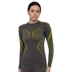Dámské funkční triko Brubeck Dry s dlouhým rukávem LS1736W Grey/Lime XL obraz