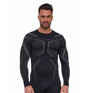 Pánské funkční triko Brubeck Dry s dlouhým rukávem LS1743M Black/Graphite XXL obraz