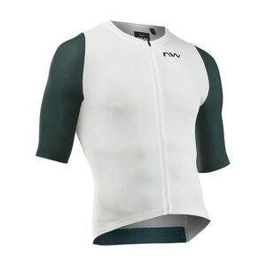 NORTHWAVE Cyklistický dres s krátkým rukávem - EXTREME EVO - bílá/tyrkysová obraz