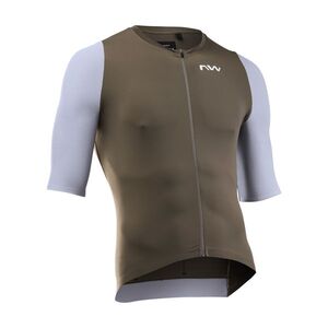 NORTHWAVE Cyklistický dres s krátkým rukávem - EXTREME EVO - béžová/šedá obraz