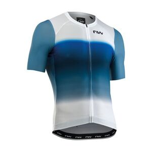 NORTHWAVE Cyklistický dres s krátkým rukávem - BLADE AIR - bílá/modrá obraz