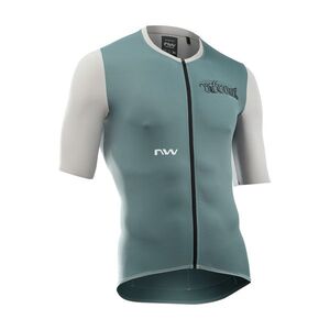 NORTHWAVE Cyklistický dres s krátkým rukávem - ESSENCE EVO - zelená/šedá obraz
