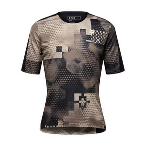 FOX Cyklistický dres s krátkým rukávem - FLEXAIR ASCENT PULSE - béžová obraz