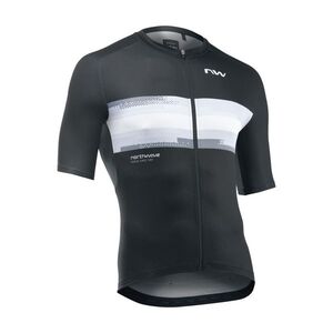 NORTHWAVE Cyklistický dres s krátkým rukávem - FORCE EVO - černá/bílá obraz