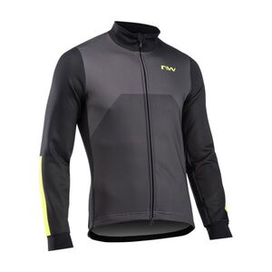 NORTHWAVE Cyklistická větruodolná bunda - BLADE 2 - šedá/žlutá obraz