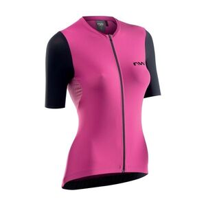 NORTHWAVE Cyklistický dres s krátkým rukávem - EXTREME WOMAN - růžová/černá obraz