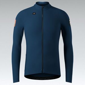 GOBIK Cyklistický dres s dlouhým rukávem zimní - PACER SOLID 2.0 - modrá obraz