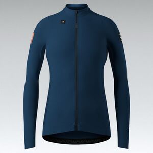 GOBIK Cyklistický dres s dlouhým rukávem zimní - PACER SOLID 2.0 - modrá obraz