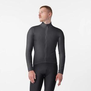 CASTELLI Cyklistický dres s dlouhým rukávem zimní - COMPETIZIONE THERMAL - černá obraz