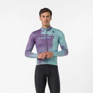CASTELLI Cyklistický dres s dlouhým rukávem zimní - NEBULA THERMAL - fialová/tyrkysová obraz