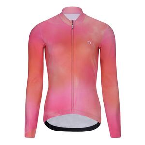 RIVANELLE Cyklistický dres s dlouhým rukávem zimní - COSMA WINTER - oranžová/růžová obraz