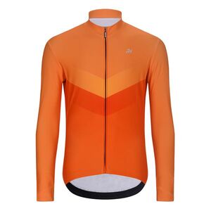 HOLOKOLO Cyklistický dres s dlouhým rukávem zimní - ARROW WINTER - oranžová obraz