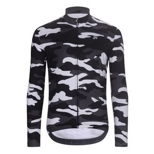 HOLOKOLO Cyklistický dres s dlouhým rukávem zimní - CAMOROAD WINTER - černá/bílá obraz
