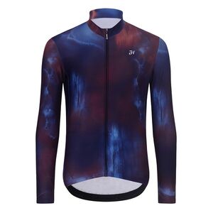 HOLOKOLO Cyklistický dres s dlouhým rukávem zimní - COSMA WINTER - modrá obraz