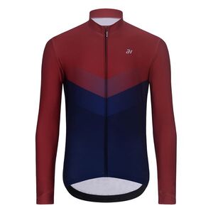 HOLOKOLO Cyklistický dres s dlouhým rukávem zimní - ARROW WINTER - červená/modrá obraz