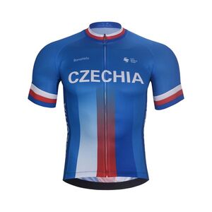 BONAVELO Cyklistický dres s krátkým rukávem - CZECHIA - modrá obraz