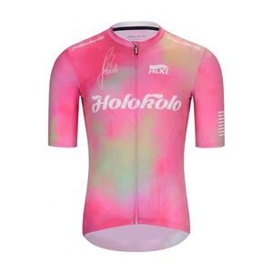 HOLOKOLO Cyklistický dres s krátkým rukávem - TEAM SPIRIT - růžová/vícebarevná obraz