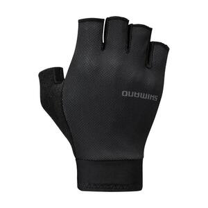SHIMANO Cyklistické rukavice krátkoprsté - EXPLORER GEL - černá obraz