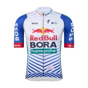 RED BULL Cyklistický dres s krátkým rukávem - SPECIALIZED TRAINING BORA - bílá/modrá/červená obraz