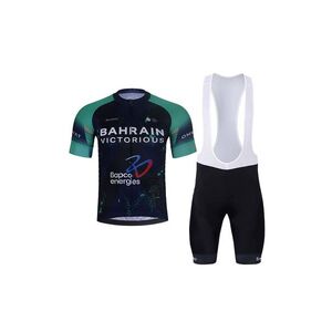 BONAVELO Cyklistický krátký dres a krátké kalhoty - BAHRAIN VICTORIOUS 2026 - černá/modrá/vícebarevná obraz