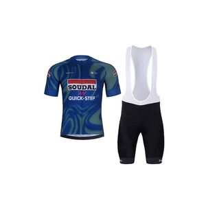 BONAVELO Cyklistický krátký dres a krátké kalhoty - SOUDAL-QUICKSTEP 2026 - černá/modrá/zelená obraz