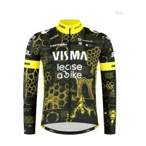 RAPIDGEAR Cyklistický dres s dlouhým rukávem letní - REPLICA VISMA TDF26 - černá/žlutá obraz