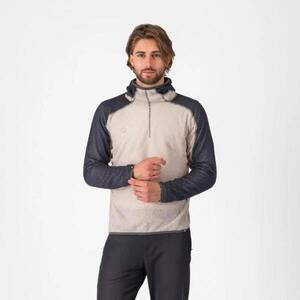 CASTELLI Cyklistická zateplená bunda - ALPHA FLEECE - ivory/šedá obraz