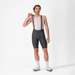 CASTELLI Cyklistické kalhoty krátké s laclem - ESPRESSO 2 - šedá obraz
