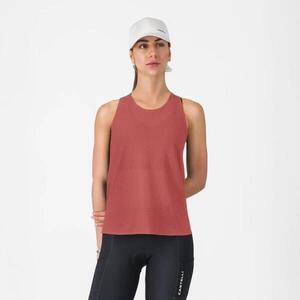 CASTELLI Cyklistické triko bez rukávů - COMFORT TRAVEL - červená obraz