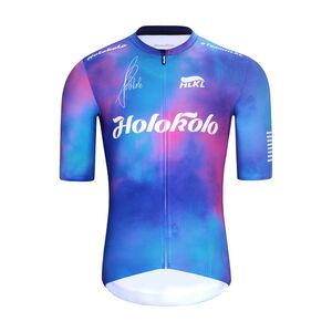 HOLOKOLO Cyklistický dres s krátkým rukávem - TEAM SPIRIT - modrá/vícebarevná obraz