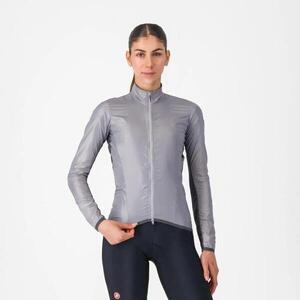 CASTELLI Cyklistická větruodolná bunda - ARIA SHELL 2 W - stříbrná obraz