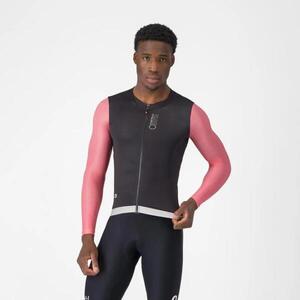CASTELLI Cyklistický dres s dlouhým rukávem letní - CORRETTO LS - černá/růžová obraz