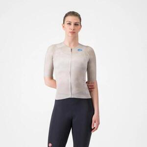 CASTELLI Cyklistický dres s krátkým rukávem - RACE 8S W - béžová obraz