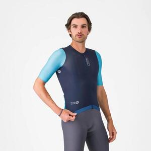 CASTELLI Cyklistický dres s krátkým rukávem - CORRETTO - modrá/tyrkysová obraz