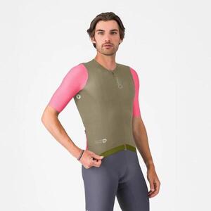CASTELLI Cyklistický dres s krátkým rukávem - CORRETTO - růžová/hnědá obraz