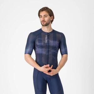 CASTELLI Cyklistický dres s krátkým rukávem - CLIMBER'S A/C - modrá obraz
