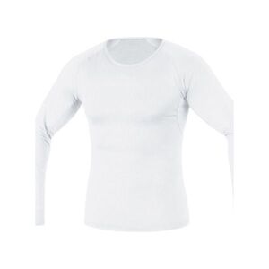 GORE Cyklistické triko s dlouhým rukávem - BASE LAYER - bílá obraz