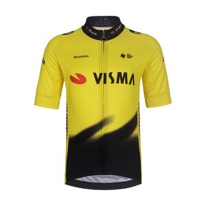 BONAVELO Cyklistický dres s krátkým rukávem - VISMA 2026 KIDS - žlutá/černá obraz
