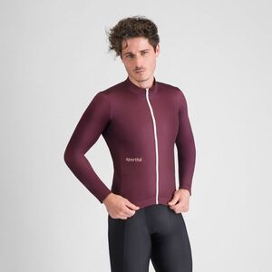 SPORTFUL Cyklistický dres s dlouhým rukávem zimní - CLASSIC THERMAL - bordó obraz