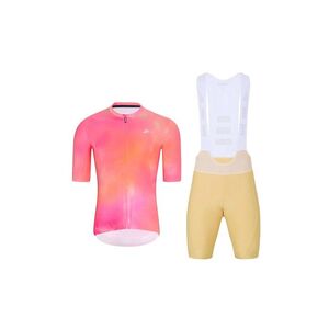HOLOKOLO Cyklistický krátký dres a krátké kalhoty - COSMA - béžová/oranžová/růžová obraz